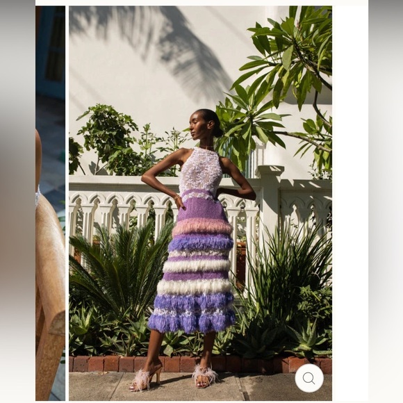 Andreeva Mulitcolor Knit Dress Handmade Unique Size 6 - Picture 1 of 15